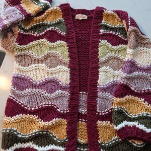 Listicle size M earth toned cardigan with pockets